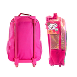 Kit Mochila de Rodinha + Lancheira + Estojo Infantil  Princesas Pink