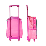 Kit Mochila de Rodinha + Lancheira + Estojo Infantil  Bailarina Rosa