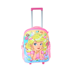 Kit Mochila de Rodinha e Costas + Lancheira + Estojo Infantil  Debie Doce Rosa