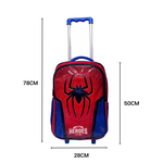 Kit Mochila de Rodinha e Costas + Lancheira + Estojo Infantil Spider