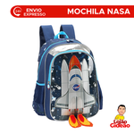 Mochila Infantil de Costas Nasa Azul Escolar Oficial