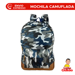 Mochila Camuflada Azul Juvenil Adulto