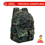 Mochila Exército Camuflada Verde Juvenil Adulto