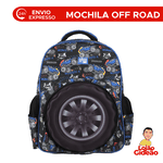 Mochila Escolar Off Road 3D Infantil De Costas