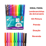 Kit Com 12 Pacotes De Estojos com 12 Canetinha Hidrográfica Onda Para Lembrancinhas