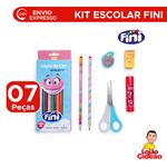 Kit Escolar Fini 7 Peças Oficial Personalizado Material Escolar