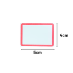 Etiqueta Escolar Retangular de Borda Vermelha 5cmx4cm 16un