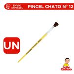 Pincel Chato Escolar 2302-12 Para Pintura Artesanato - Futuro