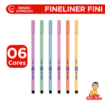 Marcador Fineliner Fini 6 Cores Pastel