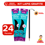 Kit de Lápis HB Grafite Sextavado Com 6, 12, 18 ou 24 Pacotes com 12 Unidades Cada