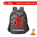 Mochila do Flamengo de Costas Oficial Preta Juvenil Adulto