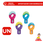 Apontador + Borracha Escolar Rings Infantil Para os Dedos