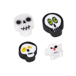 Mini Borracha Escolar no Pote Caveira Skull Boo 24un