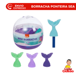 Borracha Escolar Ponteira Sereia 04 cores