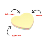 Post it Coração Adesivo Love 4 Cores Smart Notes Bloco de Anotações