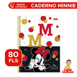 Caderno Grande Capa 1 Matéria Dura 80 Folhas Minnie Mouse foroni