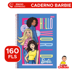 Caderno Escolar 10 Matérias Da Barbie Com 160 Folhas Universitário Com Adesivos