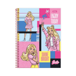 Caderno Escolar 10 Matérias Da Barbie Com 160 Folhas Universitário Com Adesivos