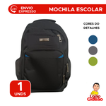 MOCHILA REFORÇADA ESPAÇOSA PARA ESCOLA FACULDADE E TRABALHO