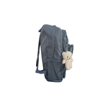 Mochila Bolsa Escolar Modelo Coreana E Japonesa Impermeável Com 6 Bolsos De Ziper Para Ensino Médio Com Chaveiro
