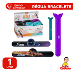 Régua Escolar 20cm Bracelete Bate Enrola Infantil De Silicone