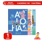 Caderno Brochura Pequeno 80 Folhas  STITCH  Foroni