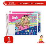 CADERNO CARTOGRAFIA BARBIE  48FLS Escolar Desenho Divertido