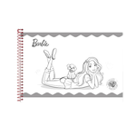 CADERNO CARTOGRAFIA BARBIE  48FLS Escolar Desenho Divertido