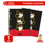 Caderno Argolado Mickey Vintage 120 folhas foroni Capa Dura com Acabamento Resistente