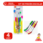 Kit de Pincéis Escolares Toque Macio 04 um