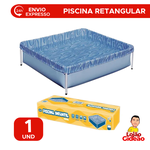 Piscina Infantil Quadrada 400 Litros PVC Estruturada Para Lazer Verão Mor