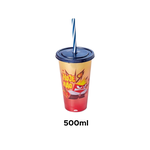 Copo com Canudo Divertidamente 500ml Emoções Disney - Plasutil