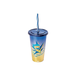 Copo com Canudo Divertidamente 500ml Emoções Disney - Plasutil