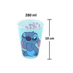 Copo Decorativo Stitch 280 ml Disney Escola lanche Festa -Plasutil