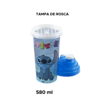 Shakeira Stitch Disney 580ml Com Tampa De Rosca Bebida Crianças Garrafa Copo Misturador Kids Plasutil