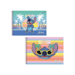 Caderno de Cartografia e Desenho  Capa Dura Disney Stitch 80 Folhas - Foroni