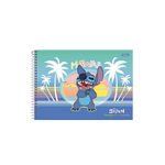 Caderno de Cartografia e Desenho  Capa Dura Disney Stitch 80 Folhas - Foroni