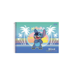 Caderno de Cartografia e Desenho Capa Dura Disney Stitch 80 Folhas - Foroni