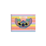 Caderno de Cartografia e Desenho Capa Dura Disney Stitch 80 Folhas - Foroni