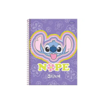 Caderno Escolar Universitário 1 Matéria 80 Folhas Stitch Brilhante -Foroni