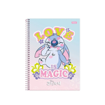 Caderno Escolar Universitário 1 Matéria 80 Folhas Stitch Brilhante -Foroni