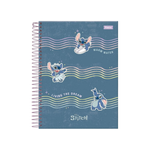 Caderno Escolar Stitch Disney Capa Dura 1 Matéria 80 Folhas - Foroni