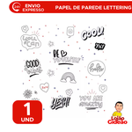 Papel de Parede Adesivo 10m x 45cm Lettring