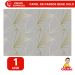 Papel de Parede Adesivo 10m x 45cm Bege Gold