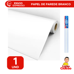 Papel de Parede Adesivo 10m x 45cm  Branco