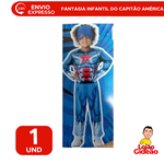 Fantasia Infantil do Capitão América Marvel Para Festas Carnaval  - Tamanho M