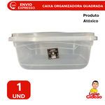 Caixa Organizadora Quadrada 2,5ml Transparente