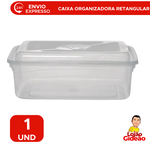 Caixa Organizadora Retangular 2,5 L Transparente