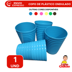 Copo Plástico Ondulado  350ml