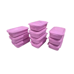 Pote Retangular 1100ml Com Tampa Colorida Organizador Alimentos Marmita